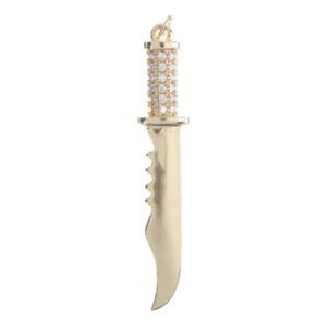 18KGold Filled Combat Military Knife Charm Pendant
